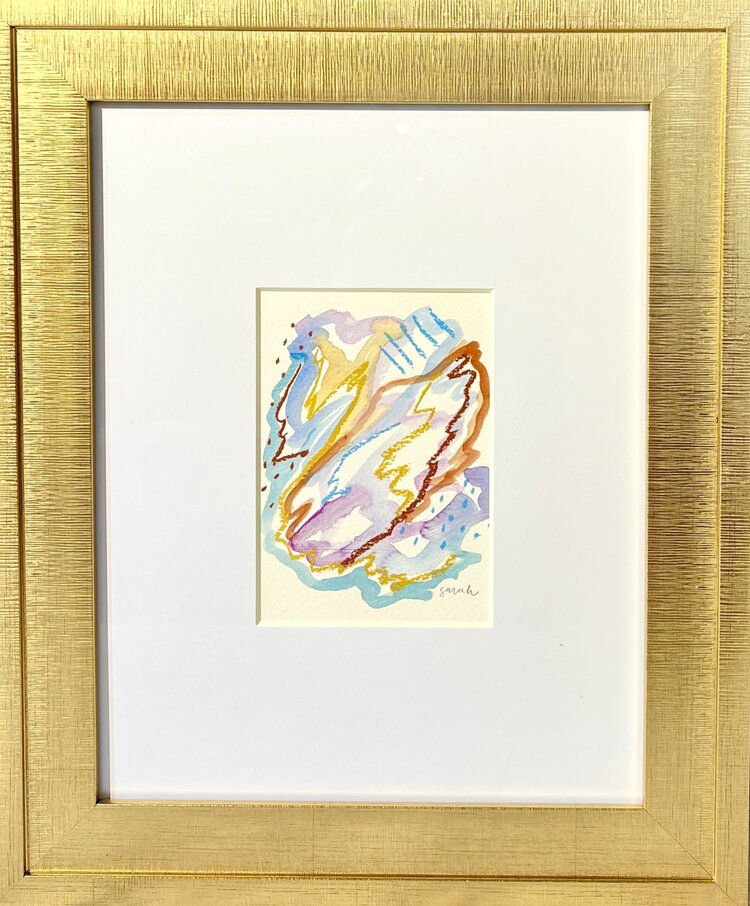 Sarah Godwin Framed Abstract- Cool
