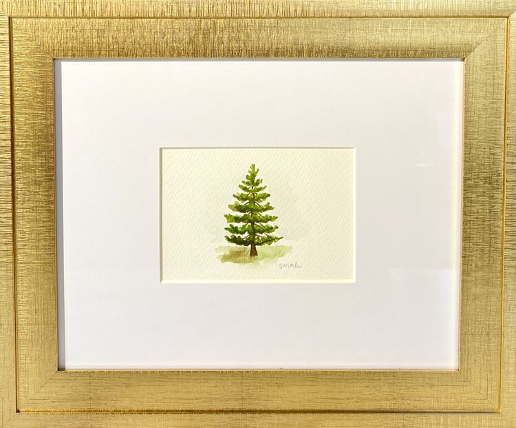 Sarah Godwin Framed Tree- Pine