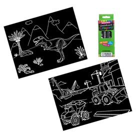 Chalkboard Dino/Construction Travel Mat