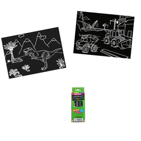 Chalkboard MiniMats Dino/Truck