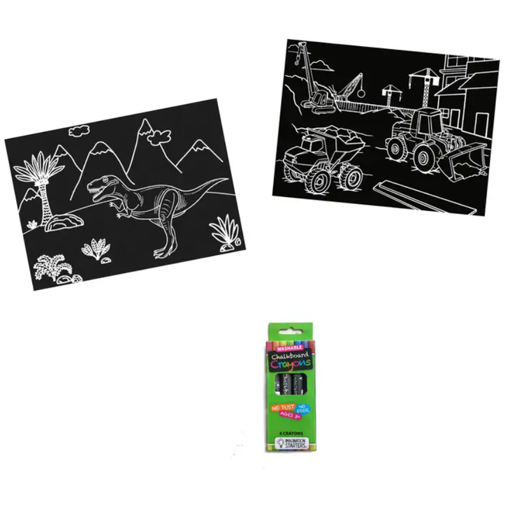 Chalkboard MiniMats Dino/Truck
