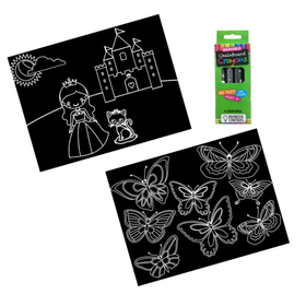 Chalkboard Princess/Butterfly Travel Mat