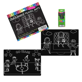 Chalkboard Soccer Travel Mat