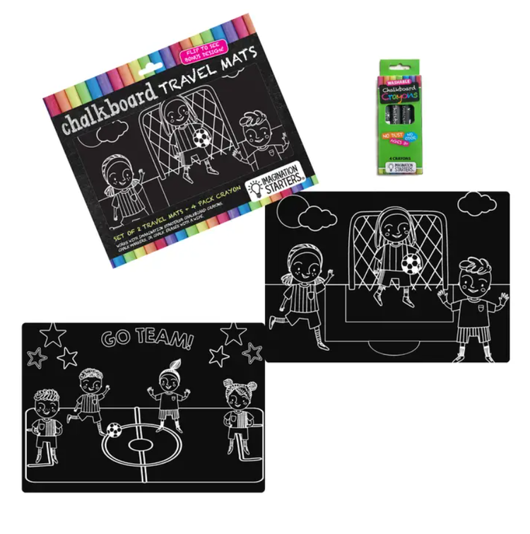 Chalkboard Soccer Travel Mat