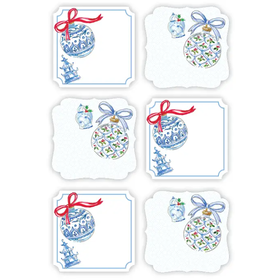 Handpainted Chinoiserie Holiday Icons Sticker Sheet