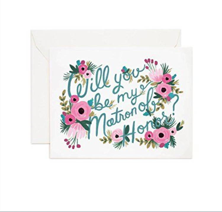 Will You Be My Matron of Honor? card