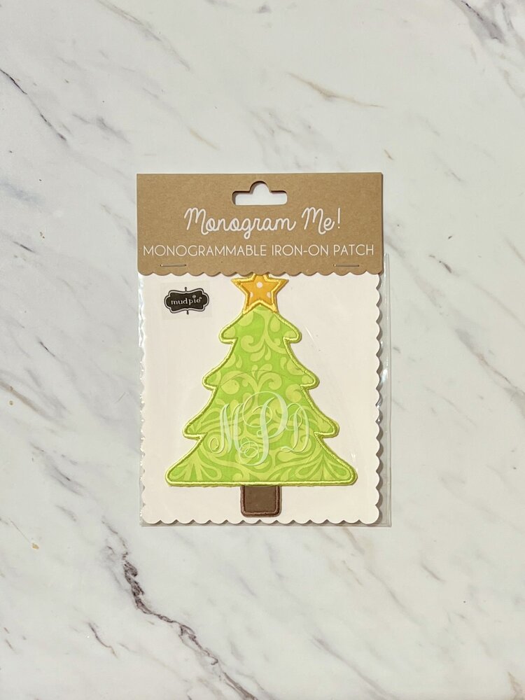 Christmas Tree Monogram Patch