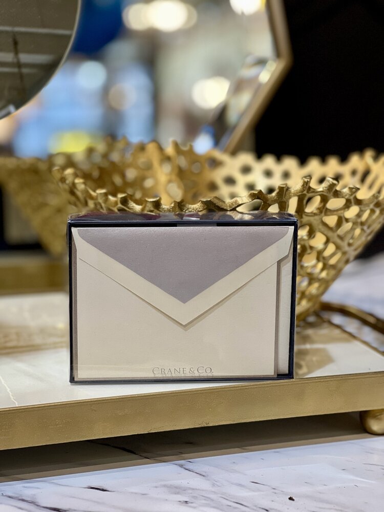 Ecru/Platinum Sm Cards Set of 10