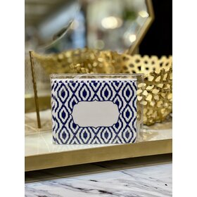 Navy Ikat Cards Set of 10