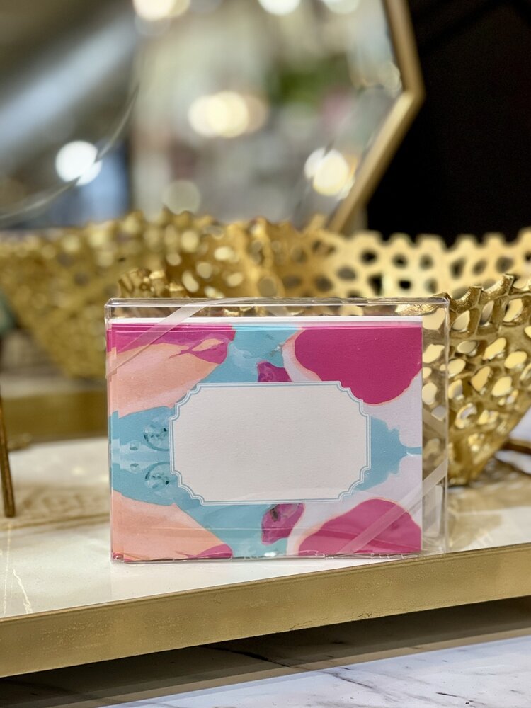 Marble Watercolor Pink Card Set of 10