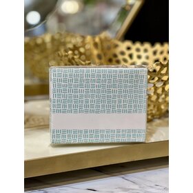 Aqua Basketweave Note Set of 10