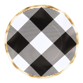 Black Buffalo Check Salad Plate