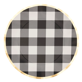 Black Buffalo Check Dinner Plate