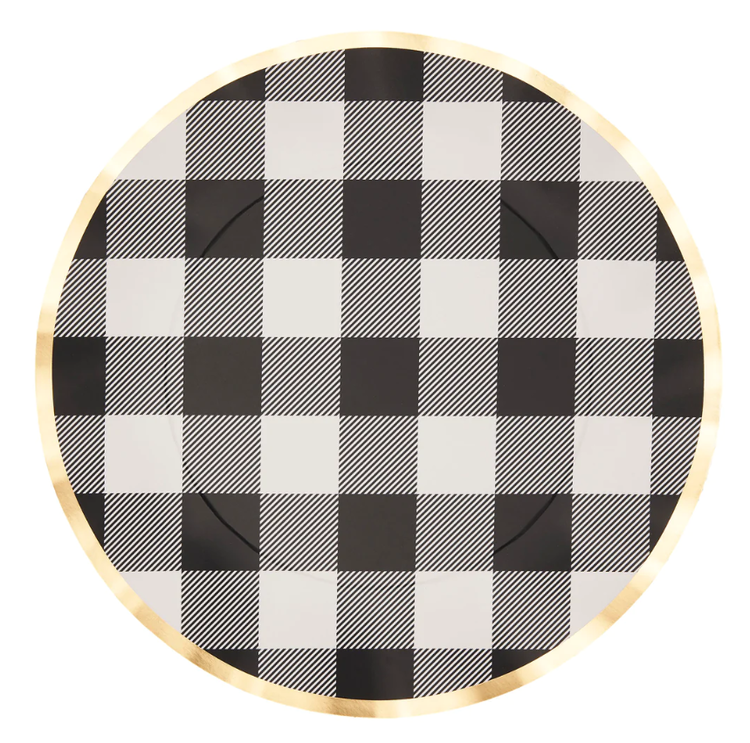 Black Buffalo Check Dinner Plate