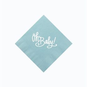 Oh Baby! Cocktail Napkins-Blue