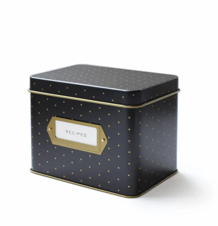 Polka Dot Recipe Box