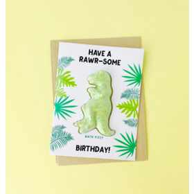 Dinosaur Bath Fizzy Card