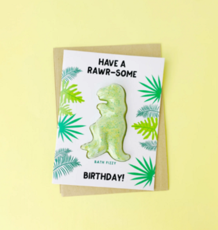 Dinosaur Bath Fizzy Card