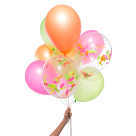 DIY Confetti Balloons Neon