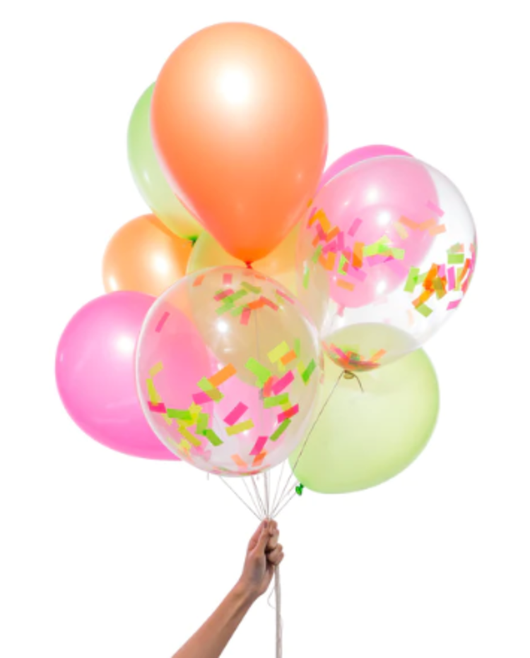 DIY Confetti Balloons Neon