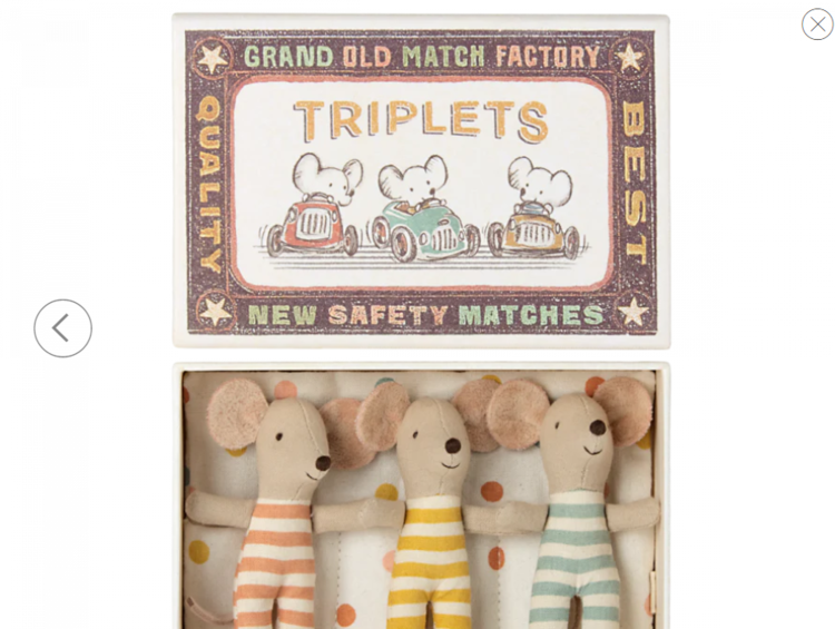 Triplets Baby Mice Matchbox