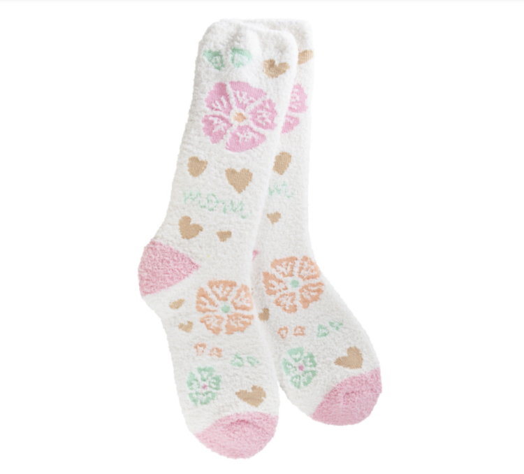 Floral Heart Mom Socks