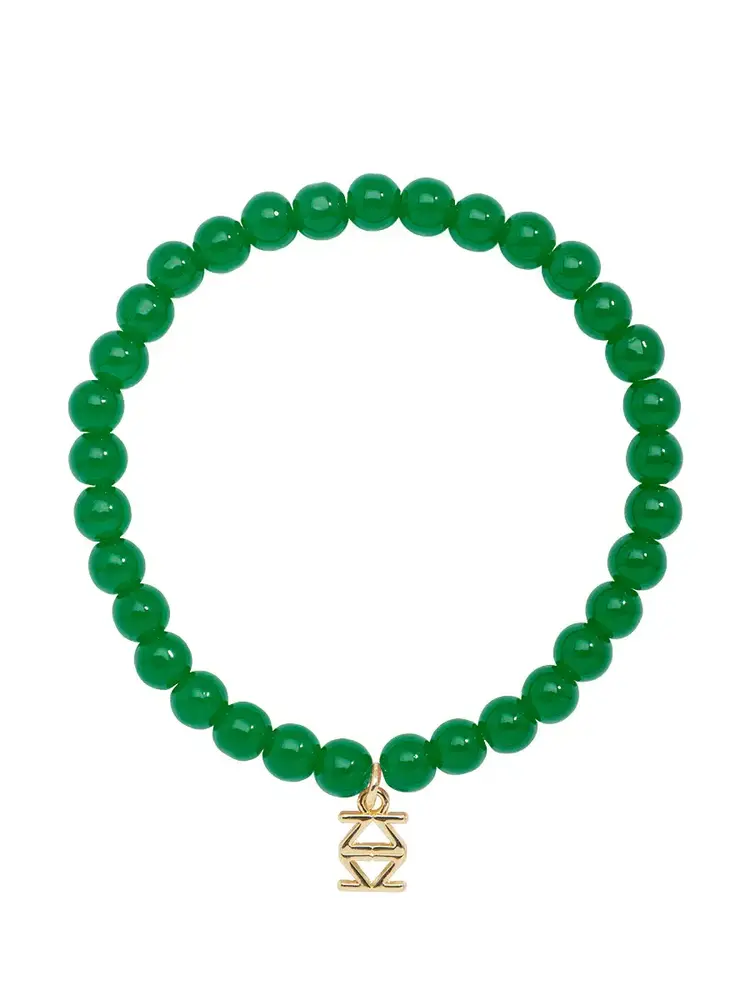 Glass Bead Bracelet Emerald