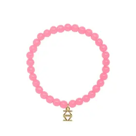 Glass Bead Bracelet Pink