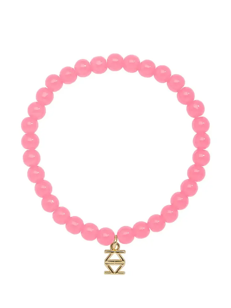 Glass Bead Bracelet Pink