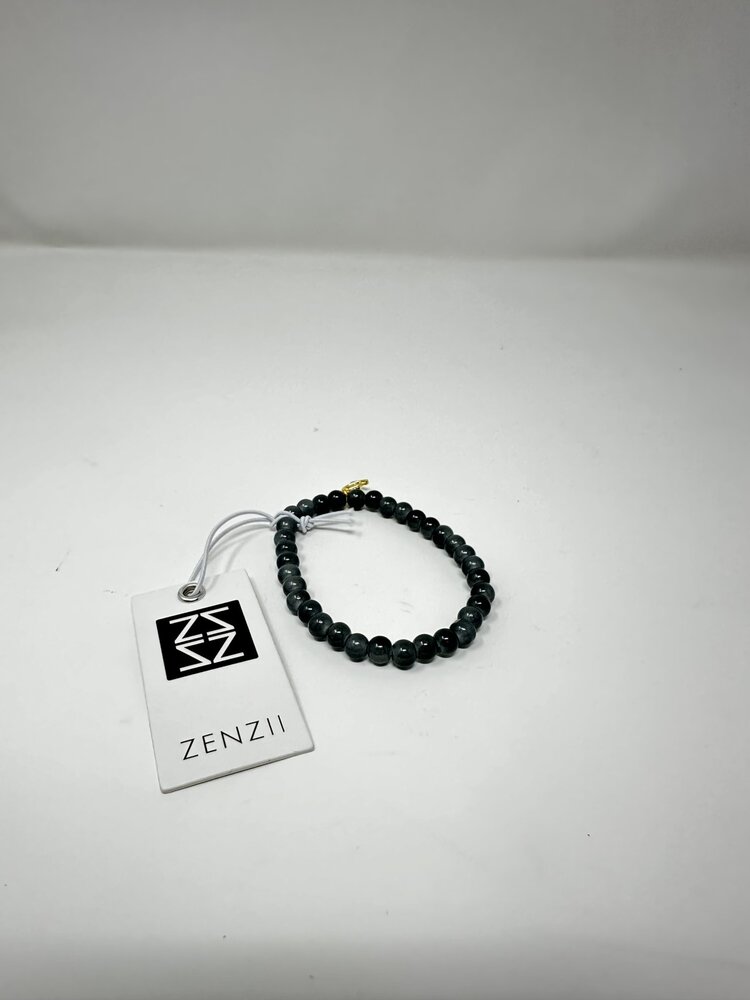 Glass Bead Bracelet Gray