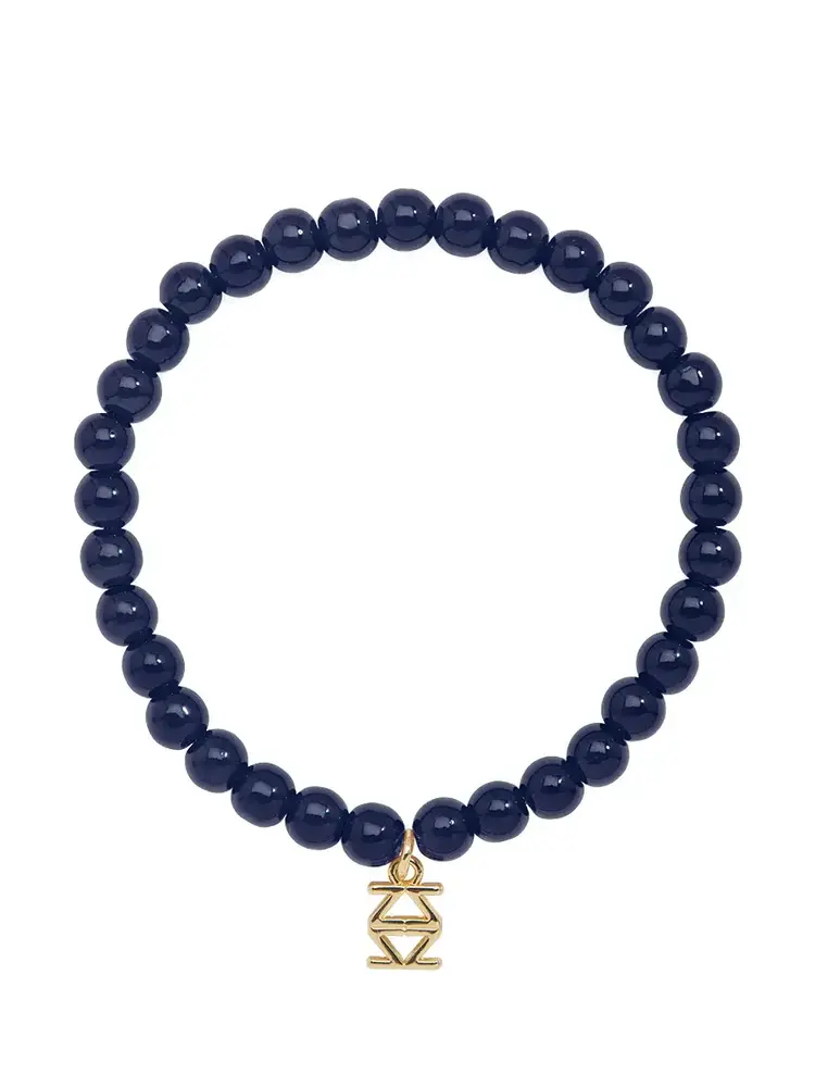 Glass Bead Bracelet Navy