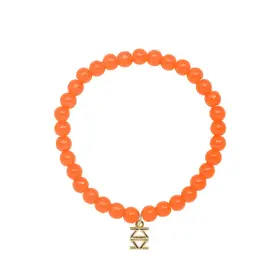 Glass Bead Bracelet Orange