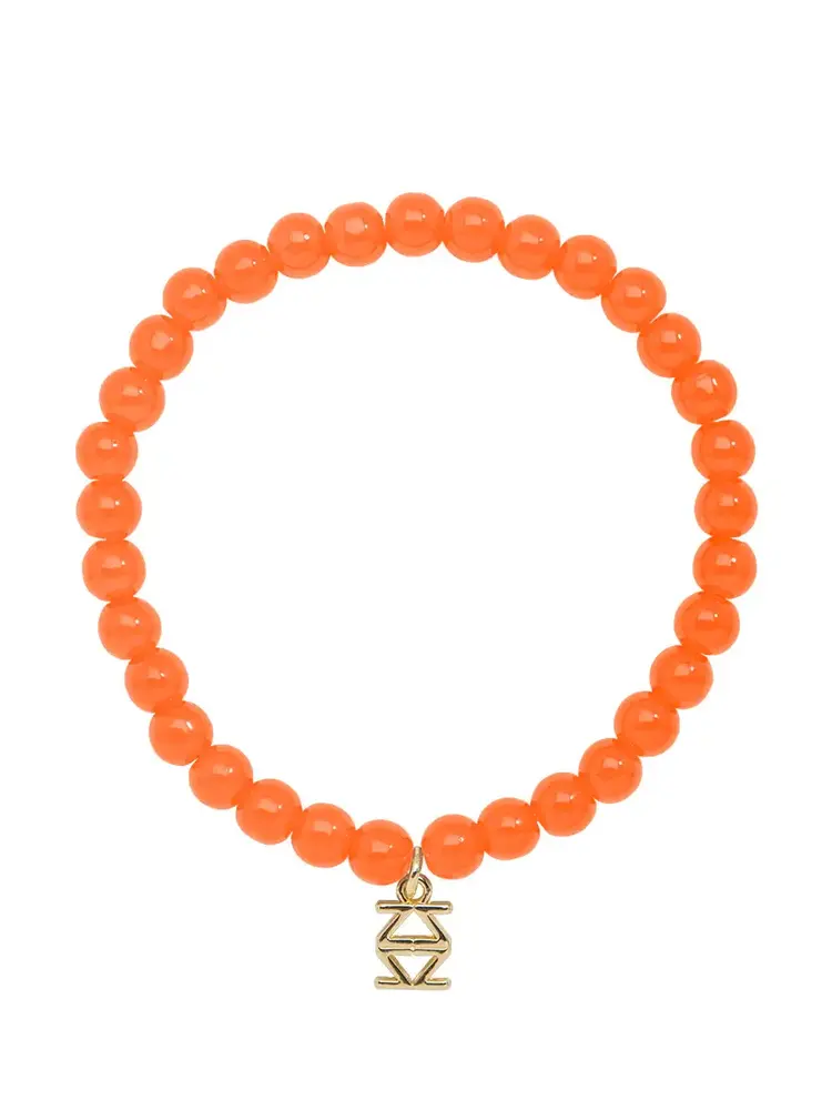 Glass Bead Bracelet Orange