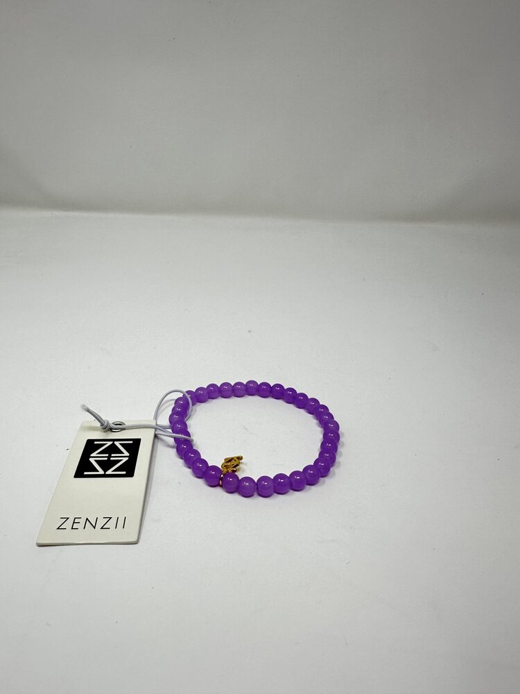Glass Bead Bracelet Purple