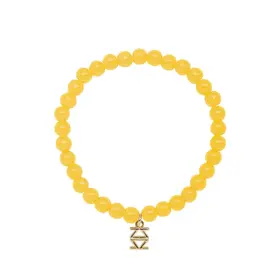 Glass Bead Bracelet Yellow