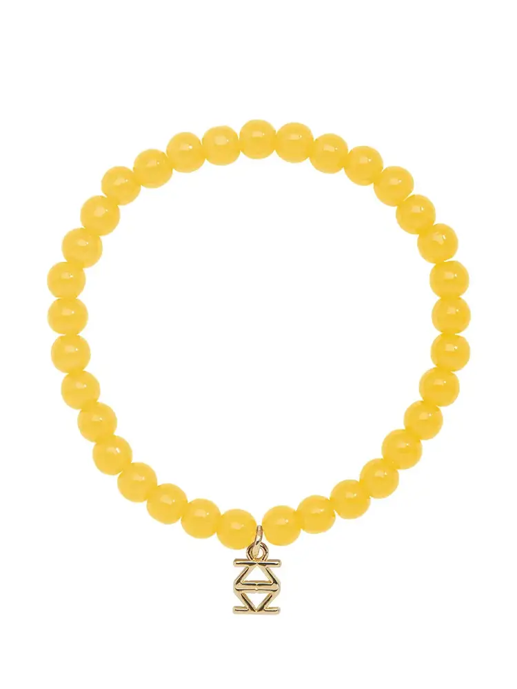 Glass Bead Bracelet Yellow