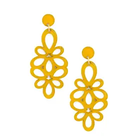 Blooming Flower Drop Earring Honey