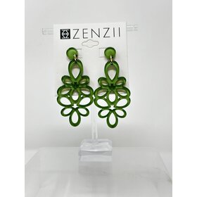 Blooming Flower Drop Earring Sage