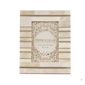 Portofino Bone and Brass 4x6 Frame