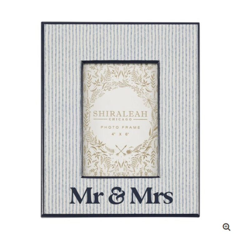 Eden Mr & Mrs 4x6 Frame Blue