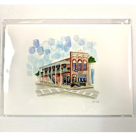 Square Books Print 5x7 Framed