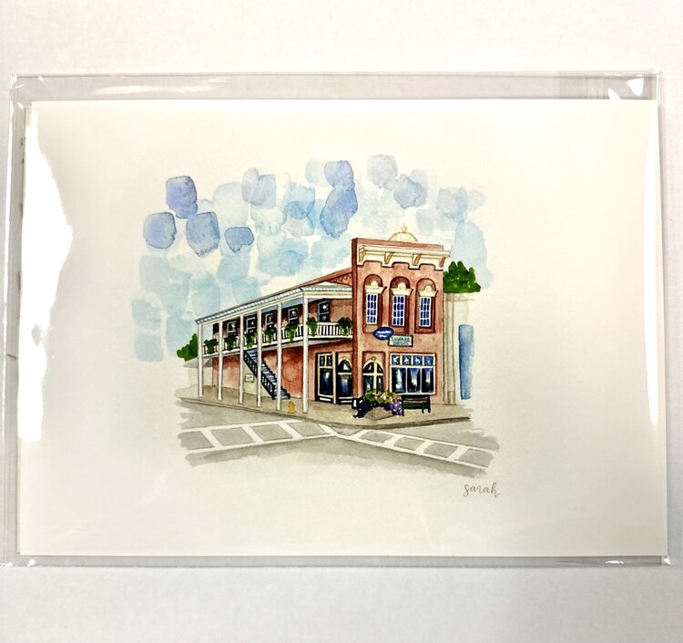 Square Books Print 5x7 Framed