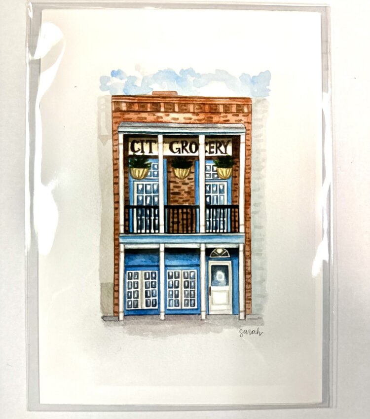 City Grocery Framed Print 5x7