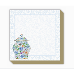 Blue Chinoiserie Urn Luxe Notepad