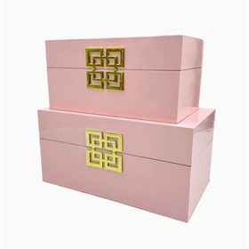 Pink Wooden Keepsake Box Lg