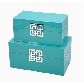 Tiffany Blue Wooden Keepsake Box Lg
