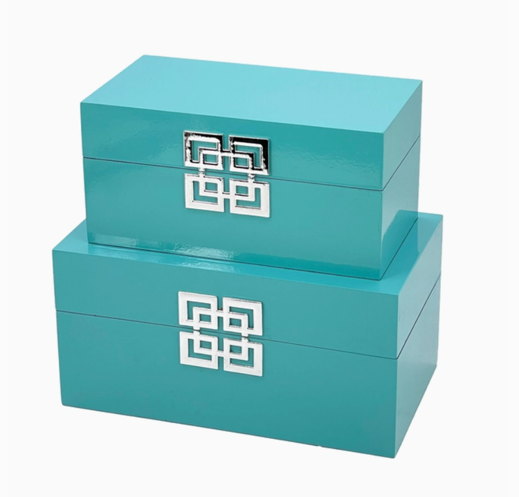 Tiffany Blue Wooden Keepsake Box Lg