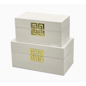 White Wooden Keepsake Box Sm