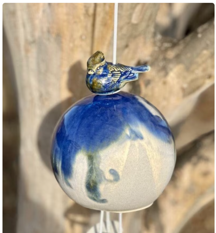 Ceramic Chime Blue Bird