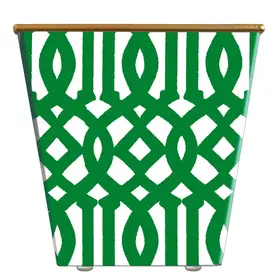 Green Trellis Cachepot Candle